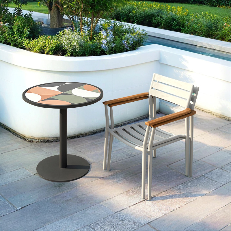 Garden aluminum table chair set