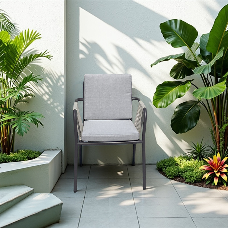 Outdoor waterproof stackable aluminum alloy chair