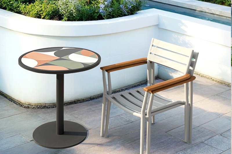 Garden aluminum table chair set