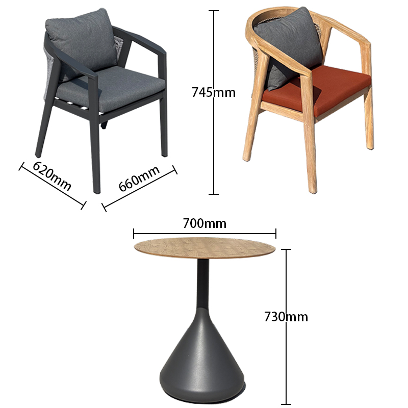 Teak comfortable garden table and chair sets