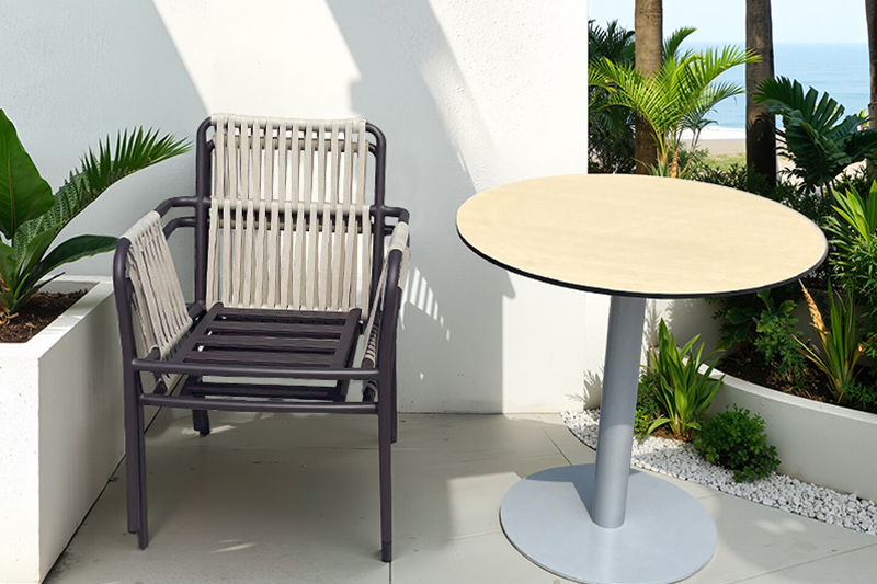 Outdoor waterproof stackable aluminum alloy chair
