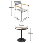 Garden aluminum table chair set