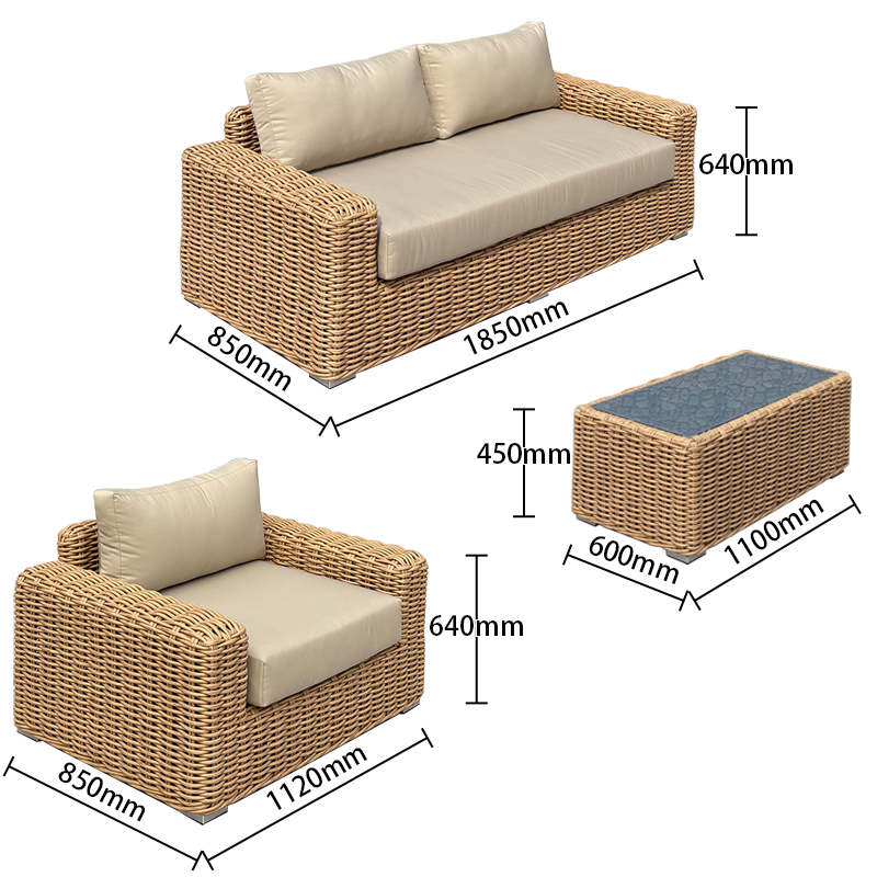 Garden Sofas Rattan Complete Set