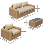 Garden Sofas Rattan Complete Set