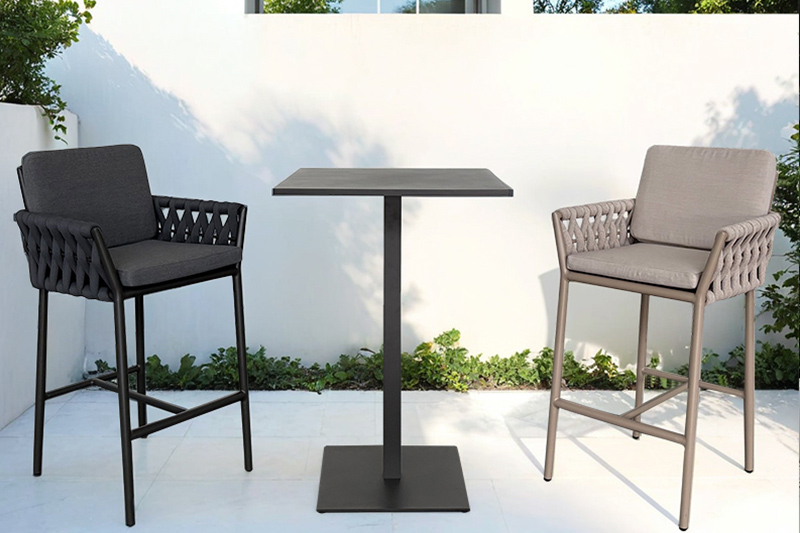 Outdoor high-legged bar chair