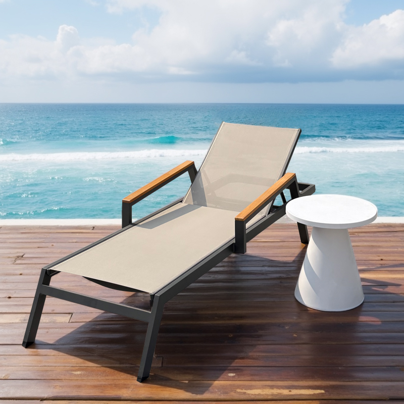 Outdoor aluminium pool loungers