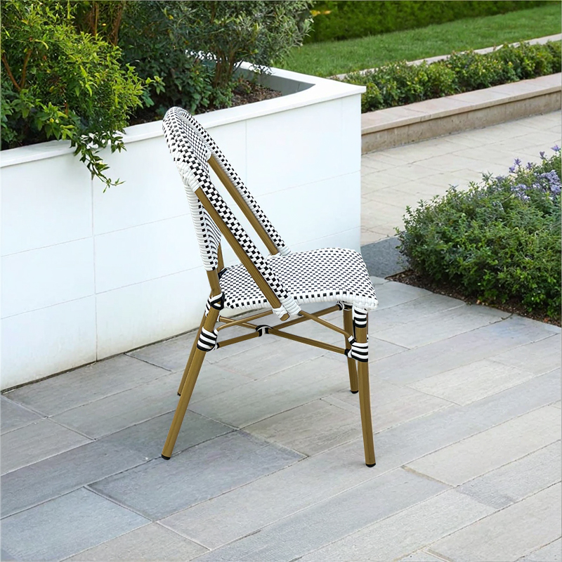 Outdoor bistro rattan chair
