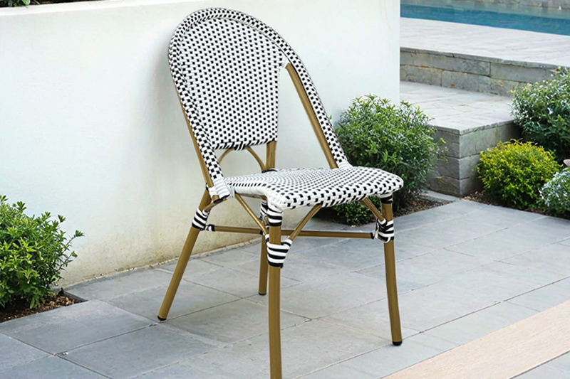 Outdoor bistro rattan chair