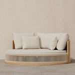 Outdoor garden teak rope daybed