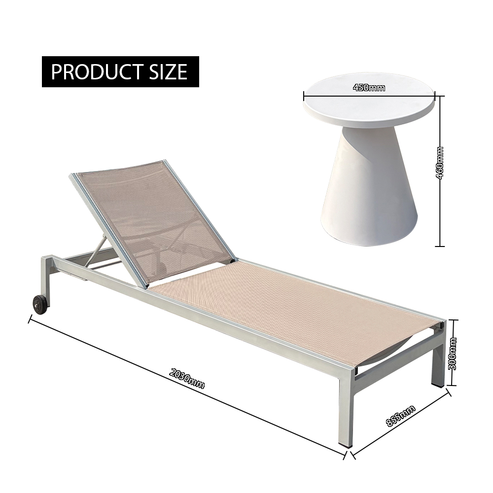 Aluminum Textile sun lounger