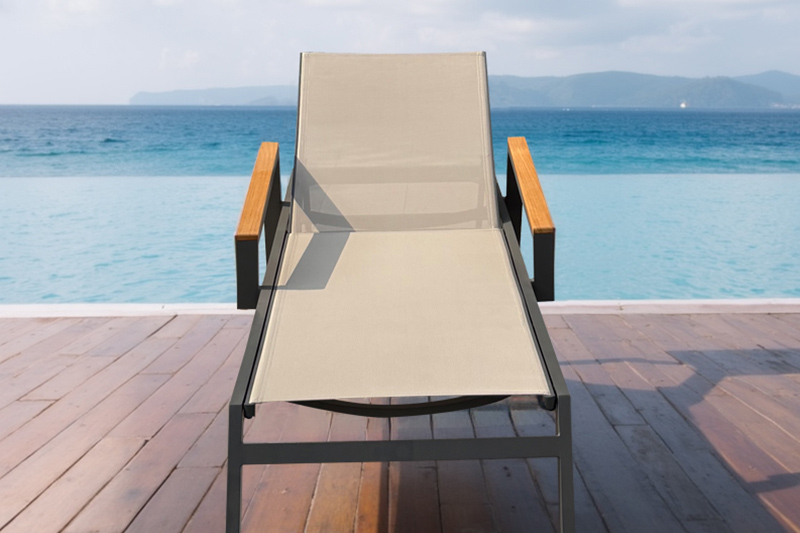 Outdoor aluminium pool loungers