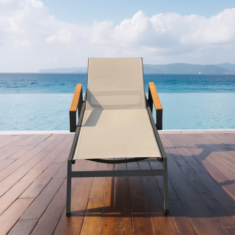 Outdoor aluminium pool loungers