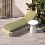 Green woven rope pool loungers