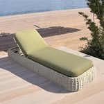 Green woven rope pool loungers