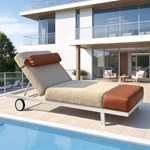 Outdoor aluminum sun lounger
