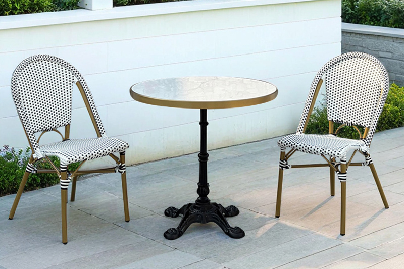 Outdoor bistro rattan chair