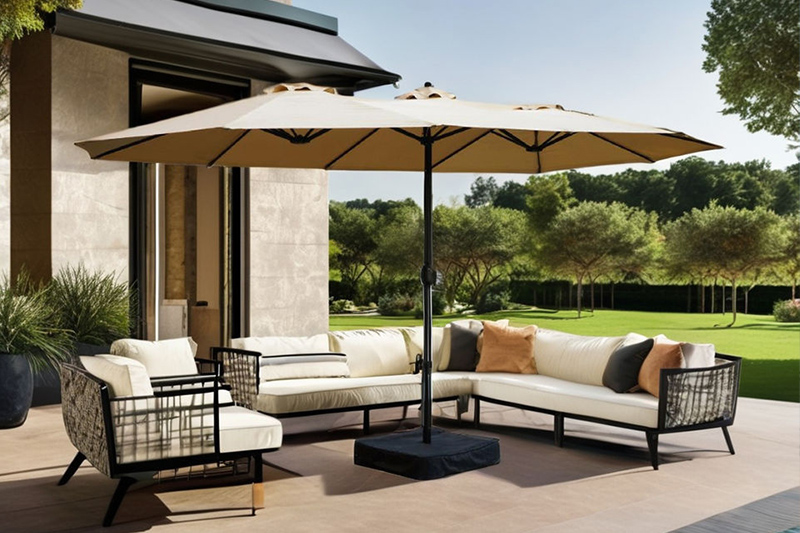 Patio heavy duty umbrella for outdoor seating