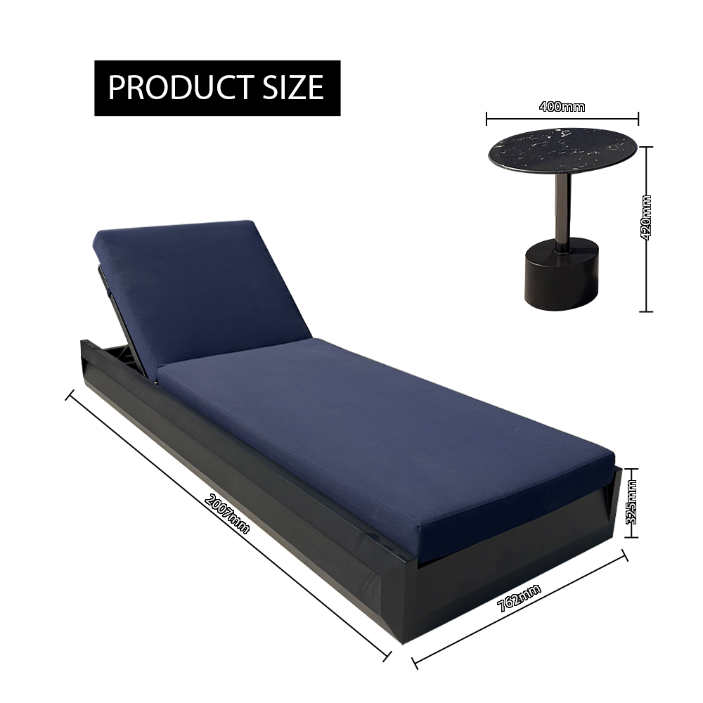 Aluminum beach lounge chair