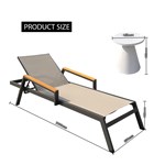 Outdoor aluminium pool loungers