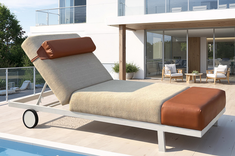 Outdoor aluminum sun lounger