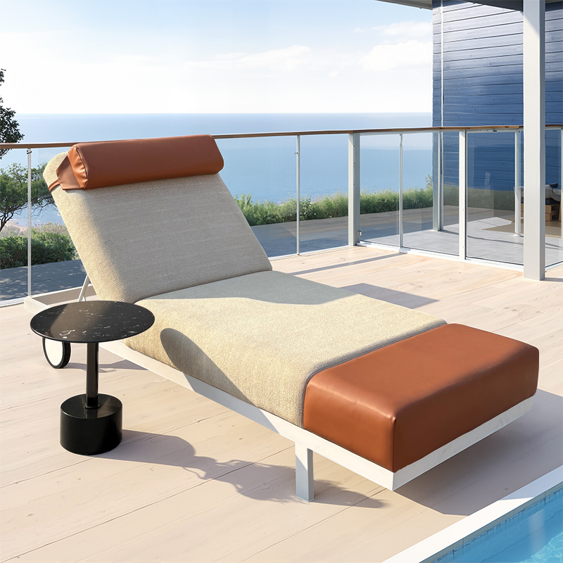 Outdoor aluminum sun lounger