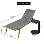Aluminum grey mesh sun loungers