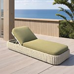 Green woven rope pool loungers