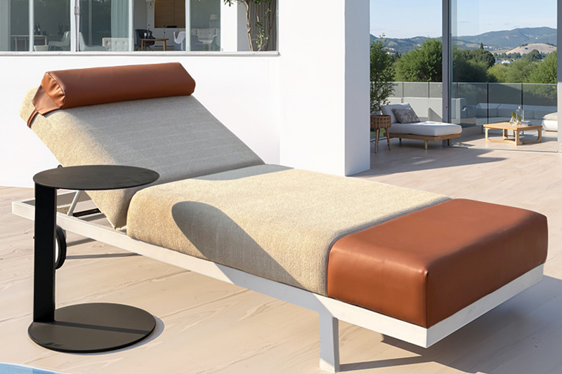 Outdoor aluminum sun lounger
