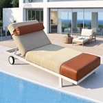 Outdoor aluminum sun lounger