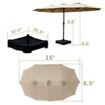 Patio heavy duty umbrella for outdoor seating