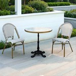 Outdoor bistro rattan chair