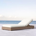 Outdoor teak wood sunbed